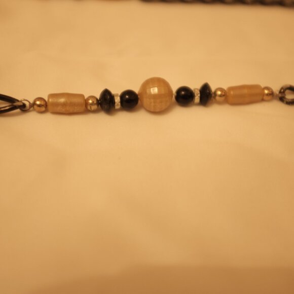 COPY - Netal link geometric shaped beads long sweater Necklace - Picture 5 of 6